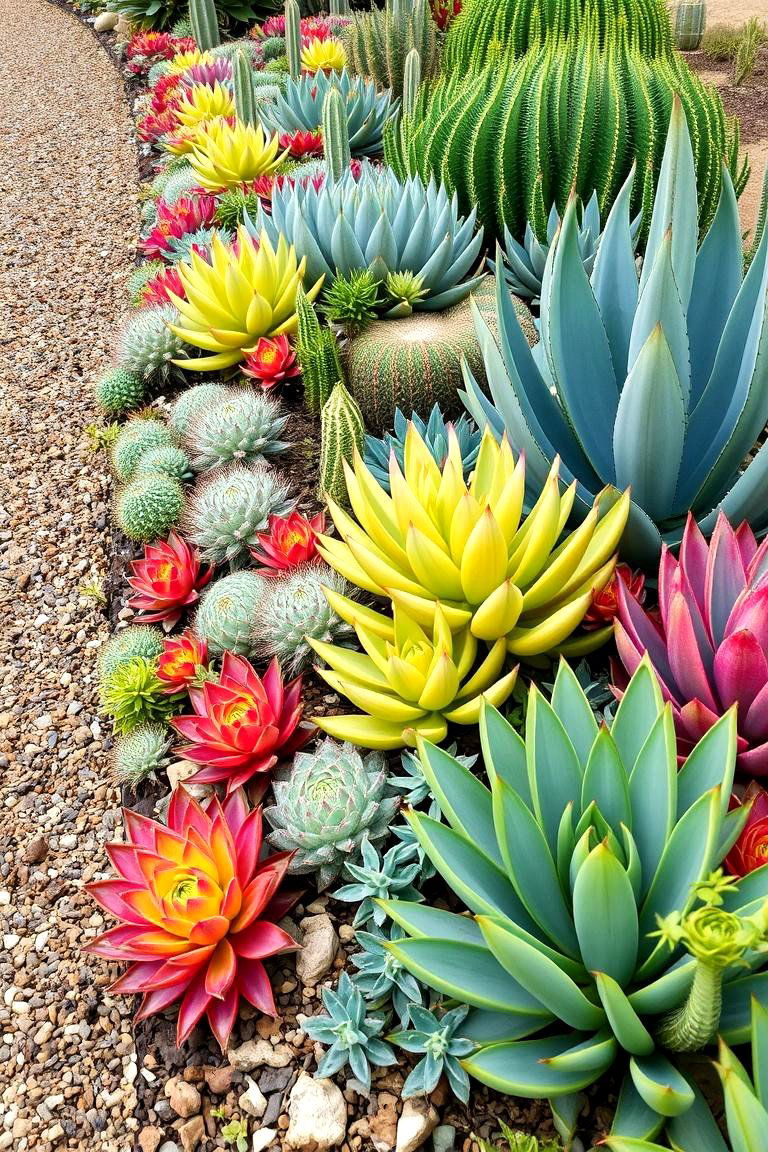 Designing with Succulents and Cacti - 25 Low Maintenance Garden Border Ideas