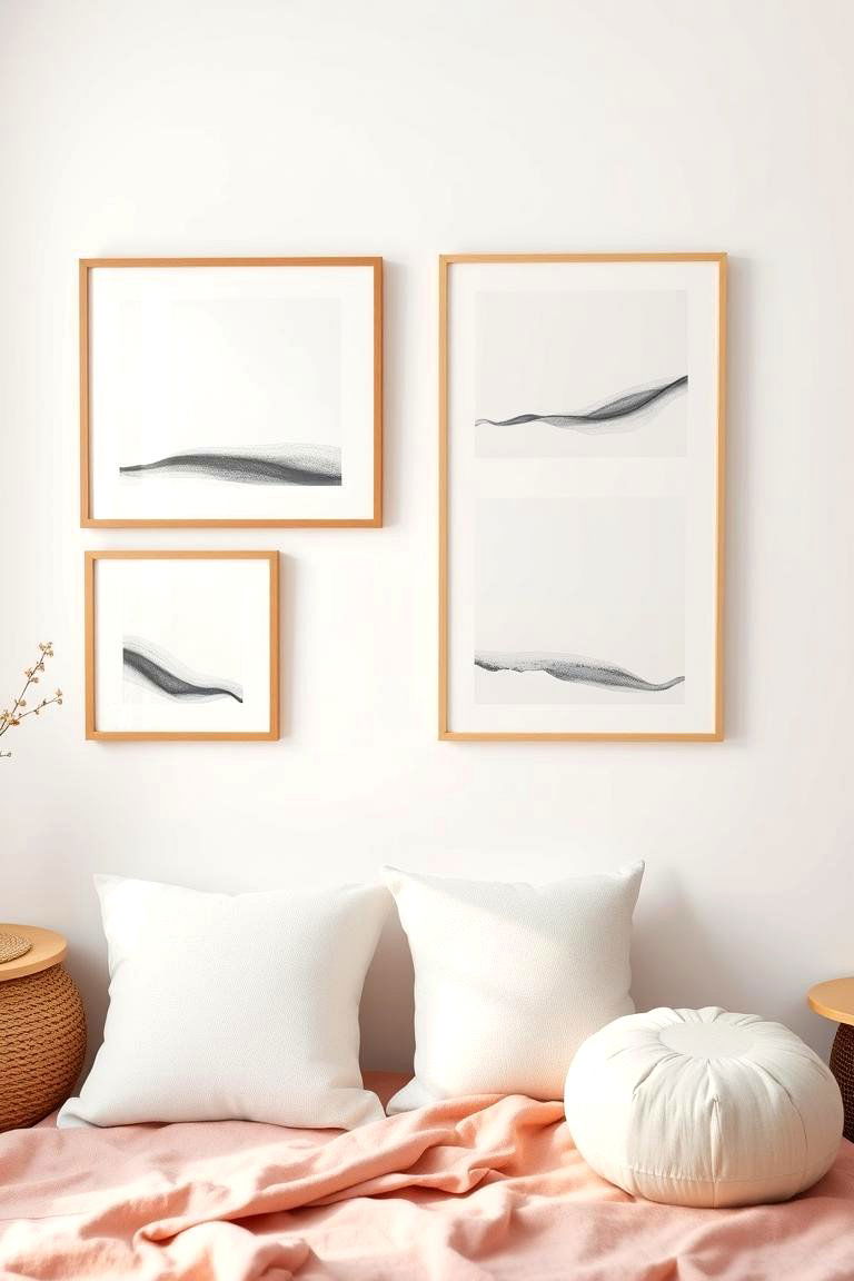 Display Simple Elegant Artwork - 25 Clean Girl Room Ideas