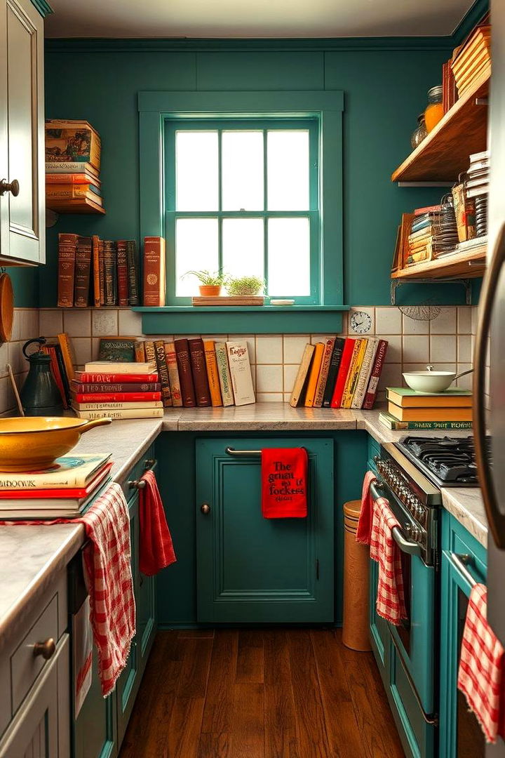 Display Vintage Cookbooks - 25 Vintage Kitchen Ideas