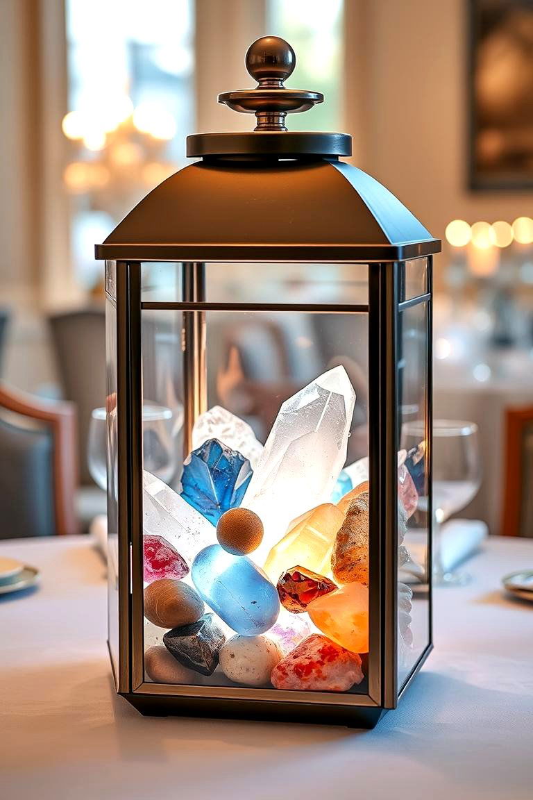 Displaying Gemstones or Crystals - 25 Lantern Centerpiece Ideas
