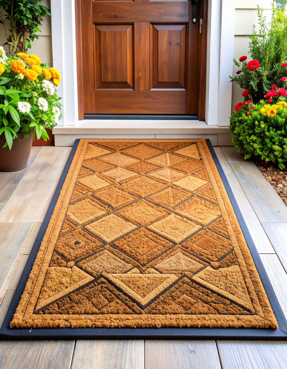 Door Mat With Geometric Shapes