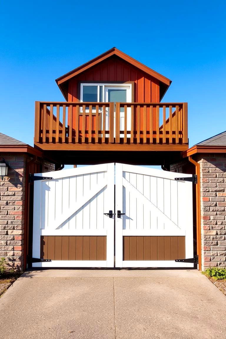 Double Gate for Larger Openings - 25 Deck Gate Ideas