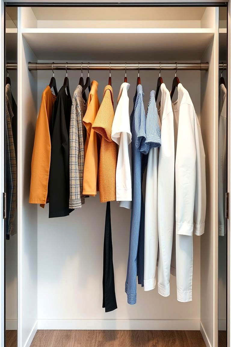 Double Hanging Rods for Clothes Organization - 25 Closet Shelving Ideas