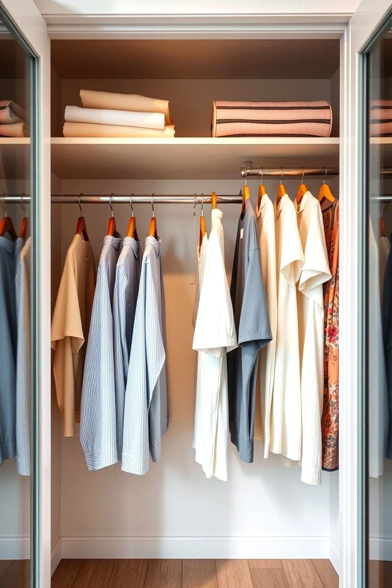 Double Hanging Rods for Maximizing Space - 25 Closet Ideas