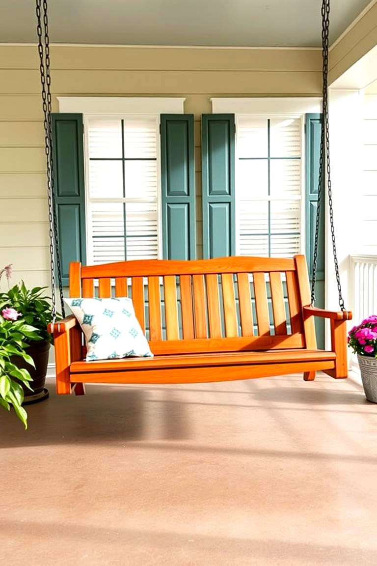 Double Porch Swing - 25 Front Porch Swing Ideas