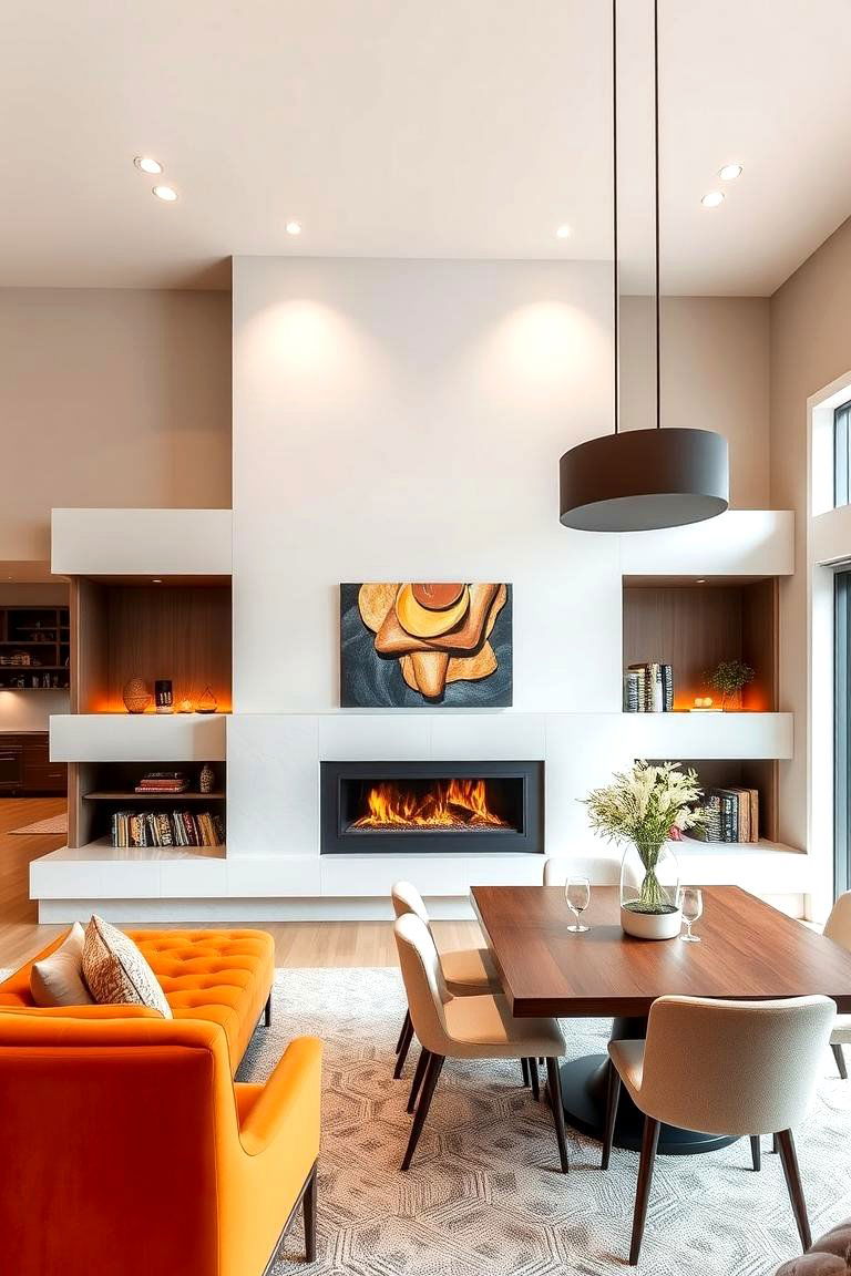 Double Sided Fireplace - 25 Floor to Ceiling Fireplace Ideas