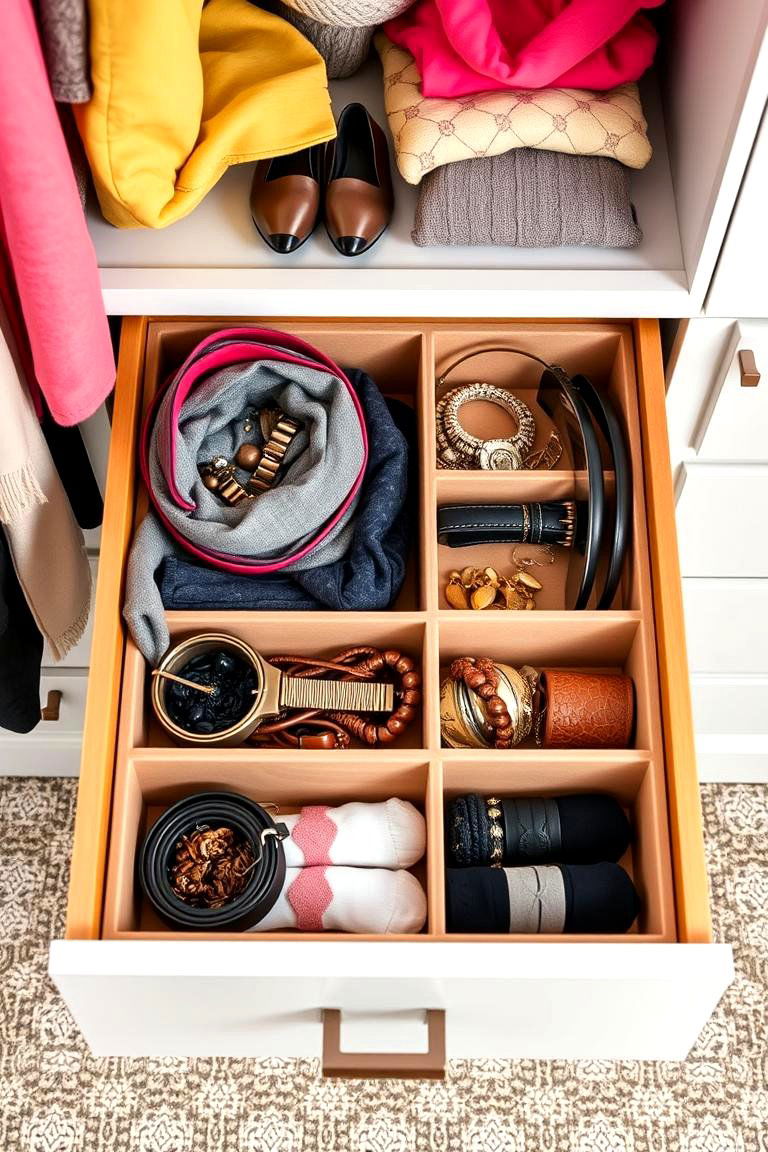 Drawer Inserts for Organized Accessories - 25 Closet Shelving Ideas