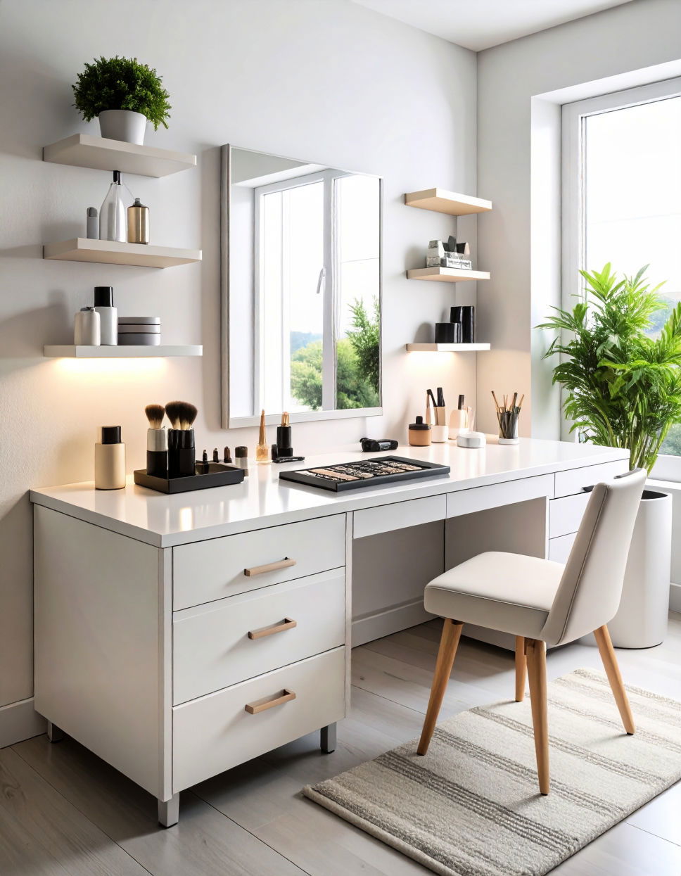 Dressing Table with a Pull Out Keyboard Tray