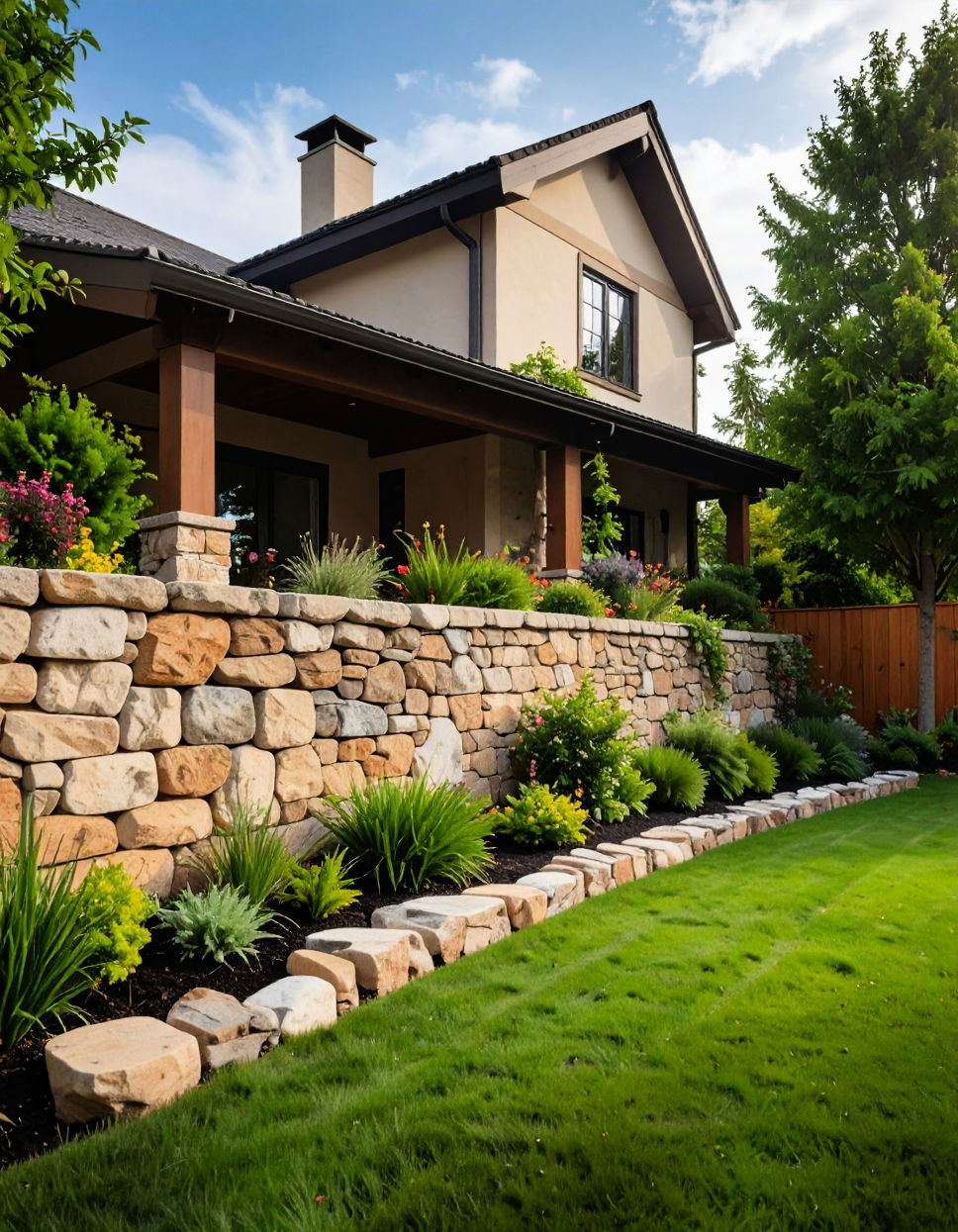 Dry Stacked Stone for Mortarless and Organic Look Types of Exterior House Stone