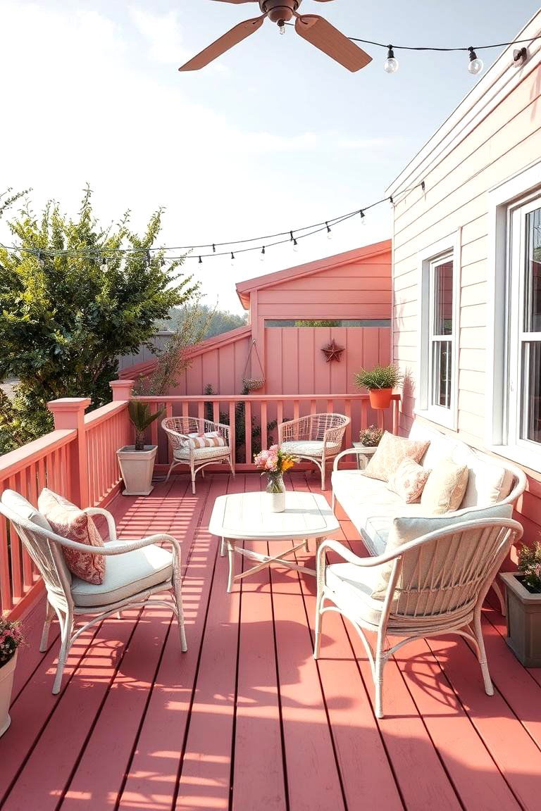 Dusty Rose for a Soft Vintage Appeal - 25 Deck Color Ideas