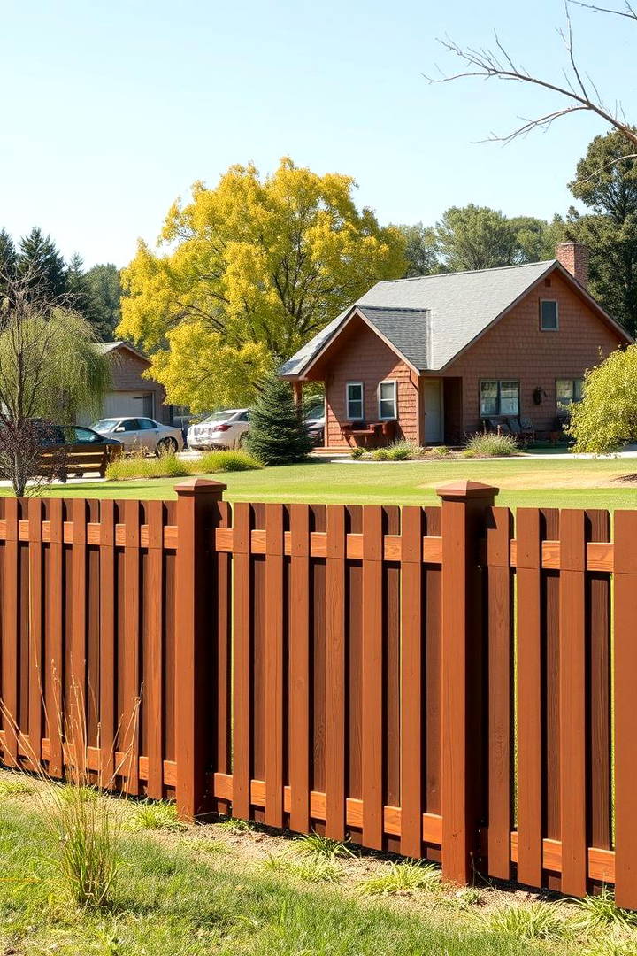 Earthy Brown for a Natural Rustic Charm - 25 Vinyl Fence Colors