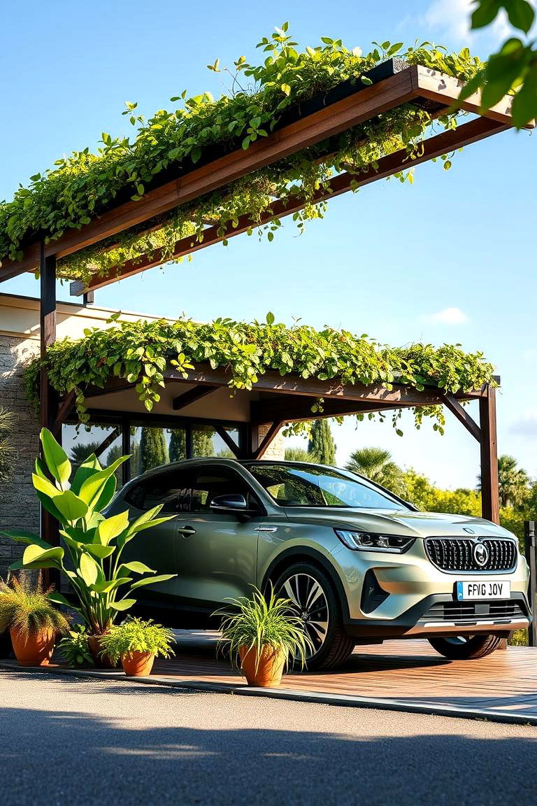 Eco Friendly Green Roof Design - 25 Car Porch Design Ideas