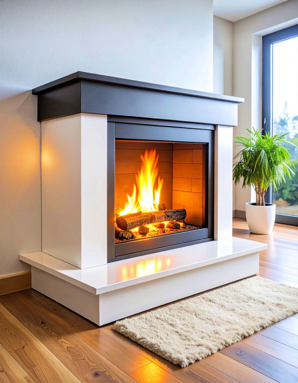 Electric Corner Fireplace