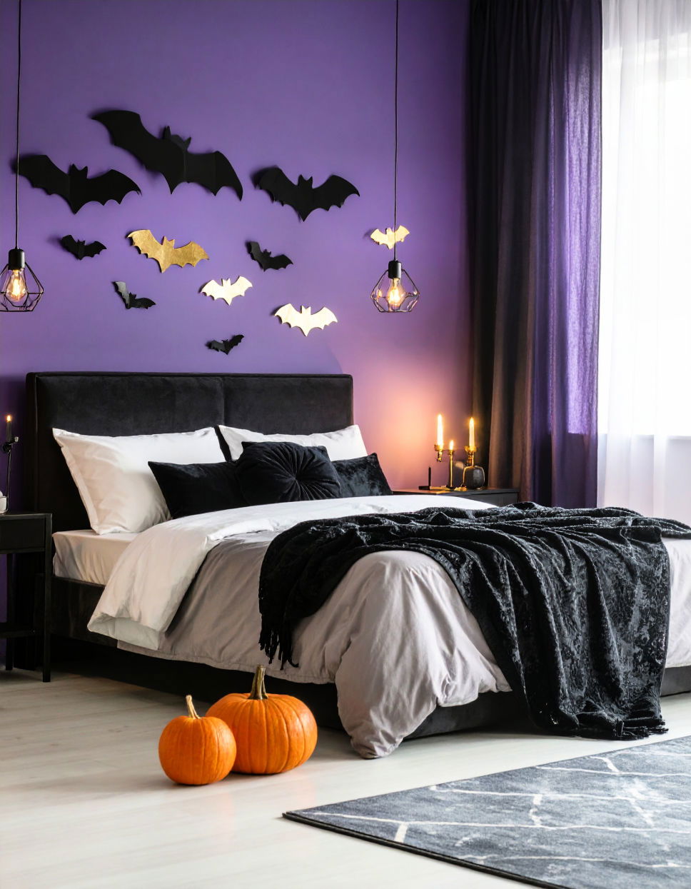 Elegant Bat Decor for Whimsical Charm Vampire Bedroom Ideas