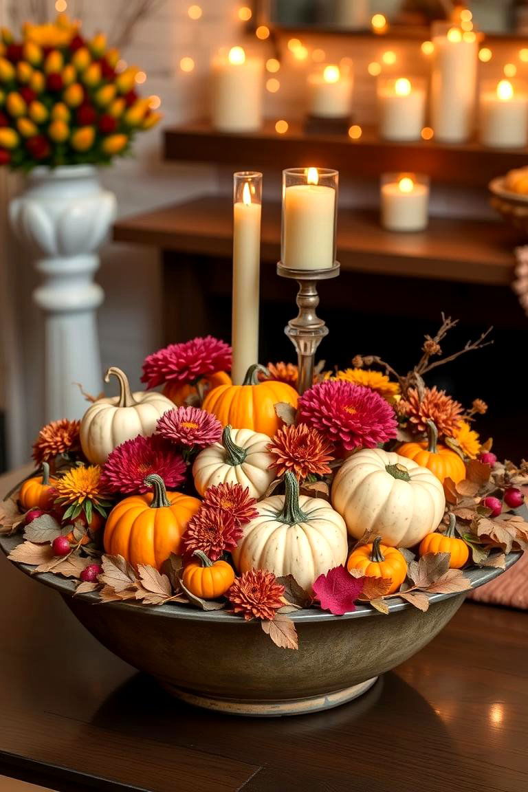 Elegant Fall Centerpiece Planter - 25 Fall Planter Ideas