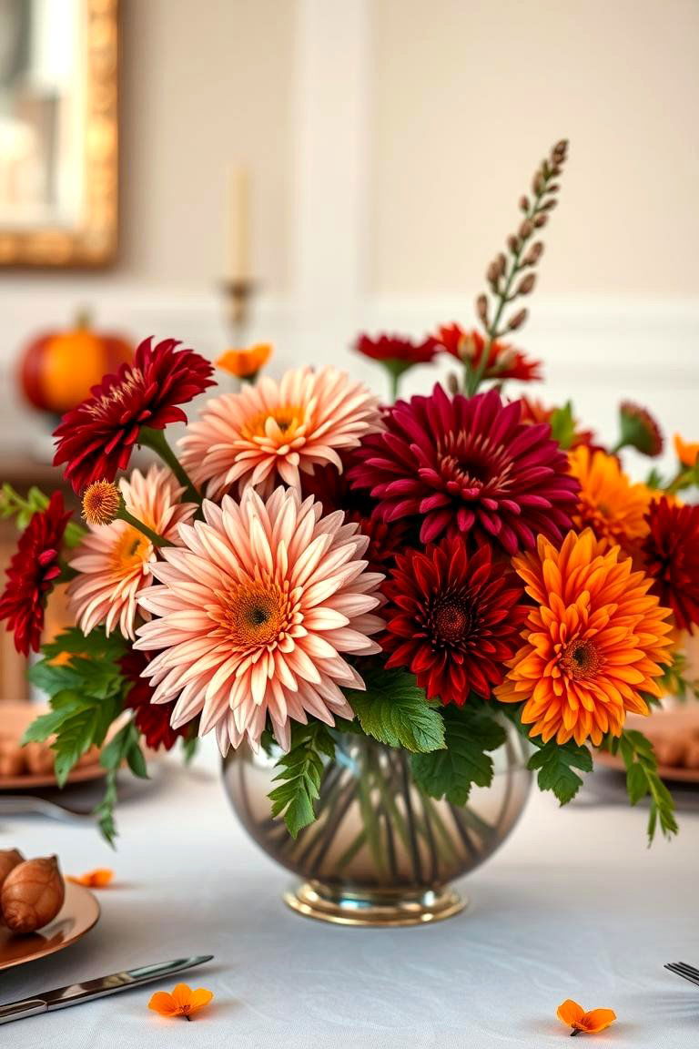 Elegant Fall Floral Arrangements - 25 Fall Table Decor Ideas