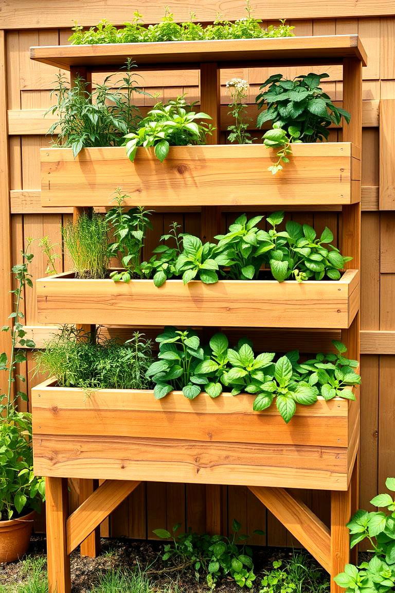 Elevated Herb Garden - 25 Tiered Garden Ideas