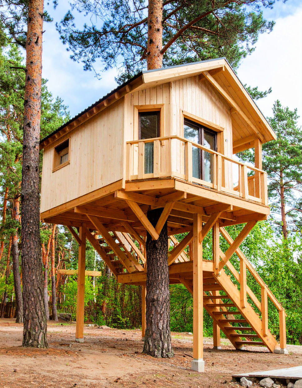 Elevated Treehouse Cabin Tree House Ideas