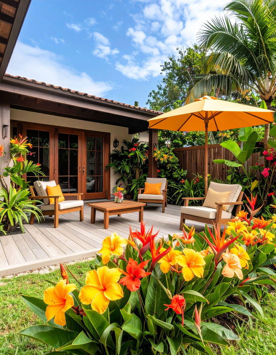 Embrace Bold Color with Tropical Flowers Tropical Garden Ideas