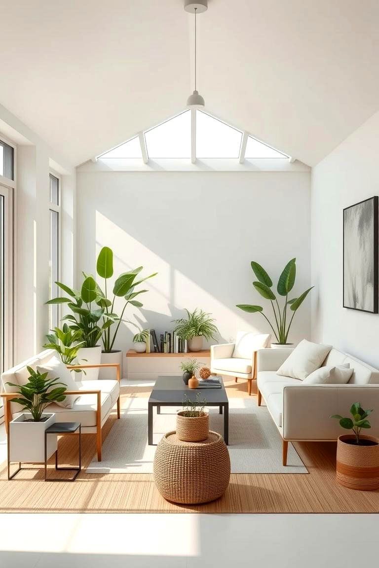 Embrace Minimalism with Clean Lines and Simple Furnishings - 25 Garden Room Ideas