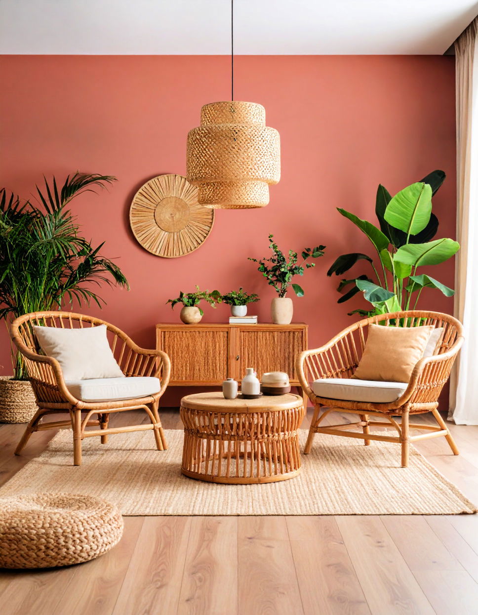 Embrace Natural Fiber Furniture Tropical Living Room Ideas
