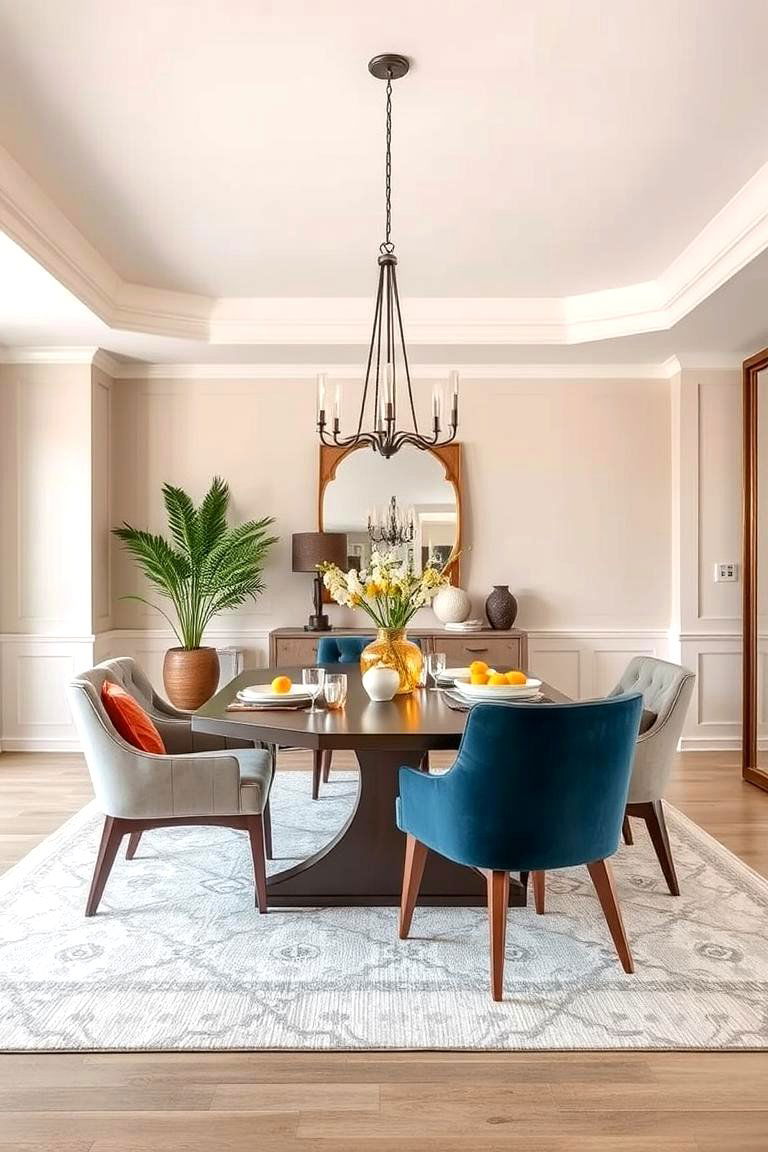Embrace Neutral Tones for a Calming Vibe - 25 Transitional Dining Room Ideas