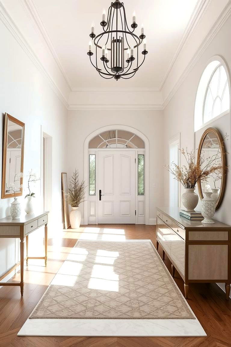 Embrace Neutral Tones - 25 Foyer Decor Ideas