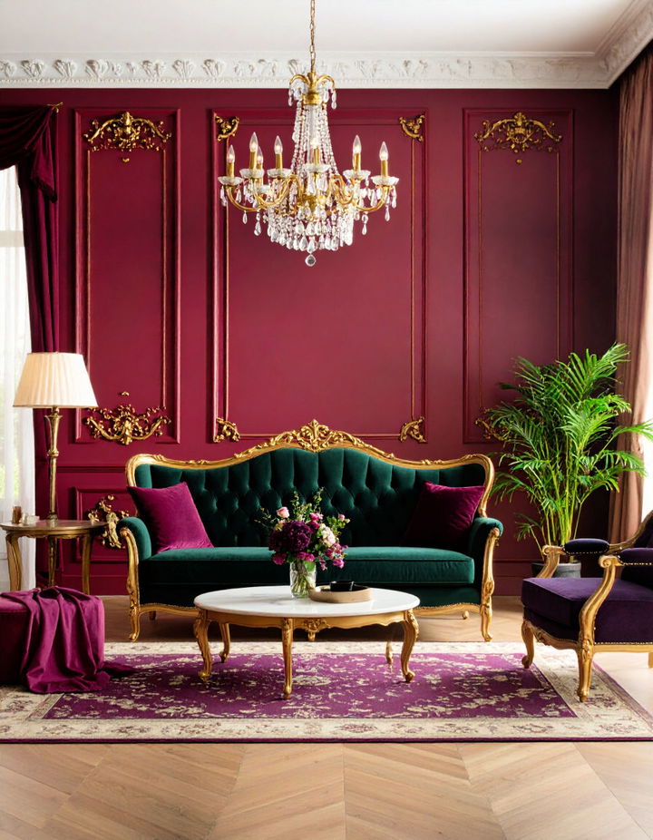 Embrace Rich Color Schemes Victorian Living Room Ideas