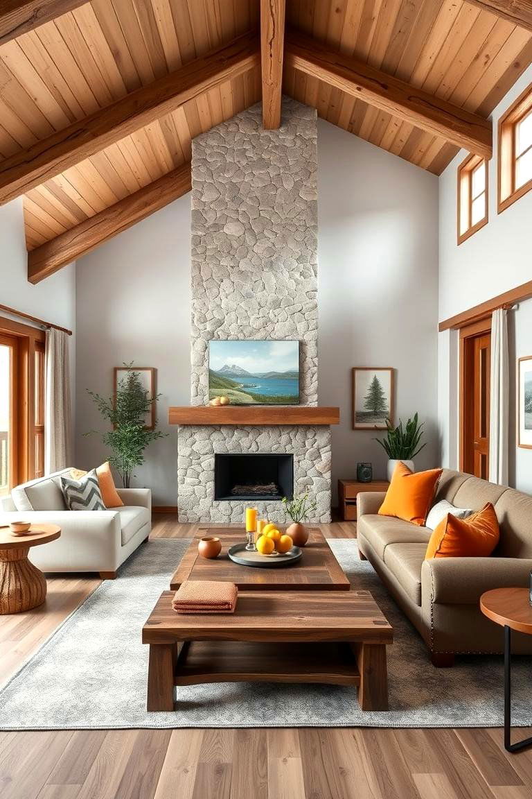 Embrace a Neutral Color Scheme - 25 Cabin Living Room Ideas