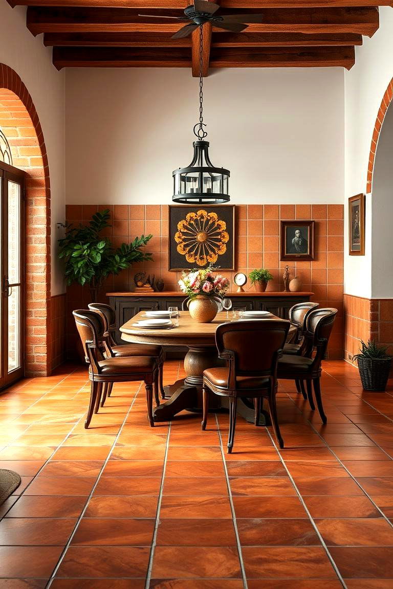Embrace the Warmth of Terra Cotta Tiles - 25 spanish style dining room ideas