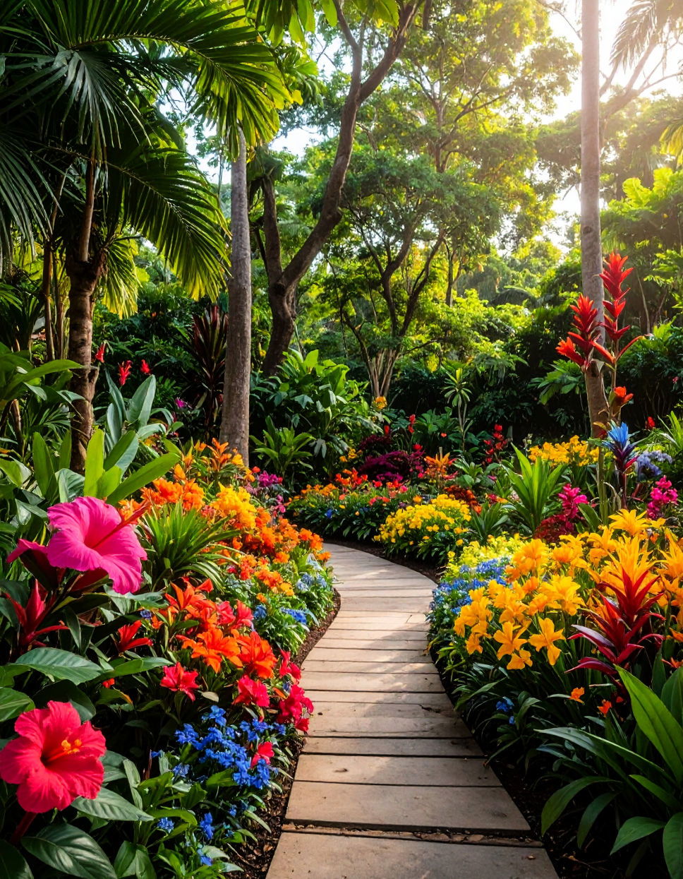 Embracing Bold Color Palettes Tropical Landscape Ideas