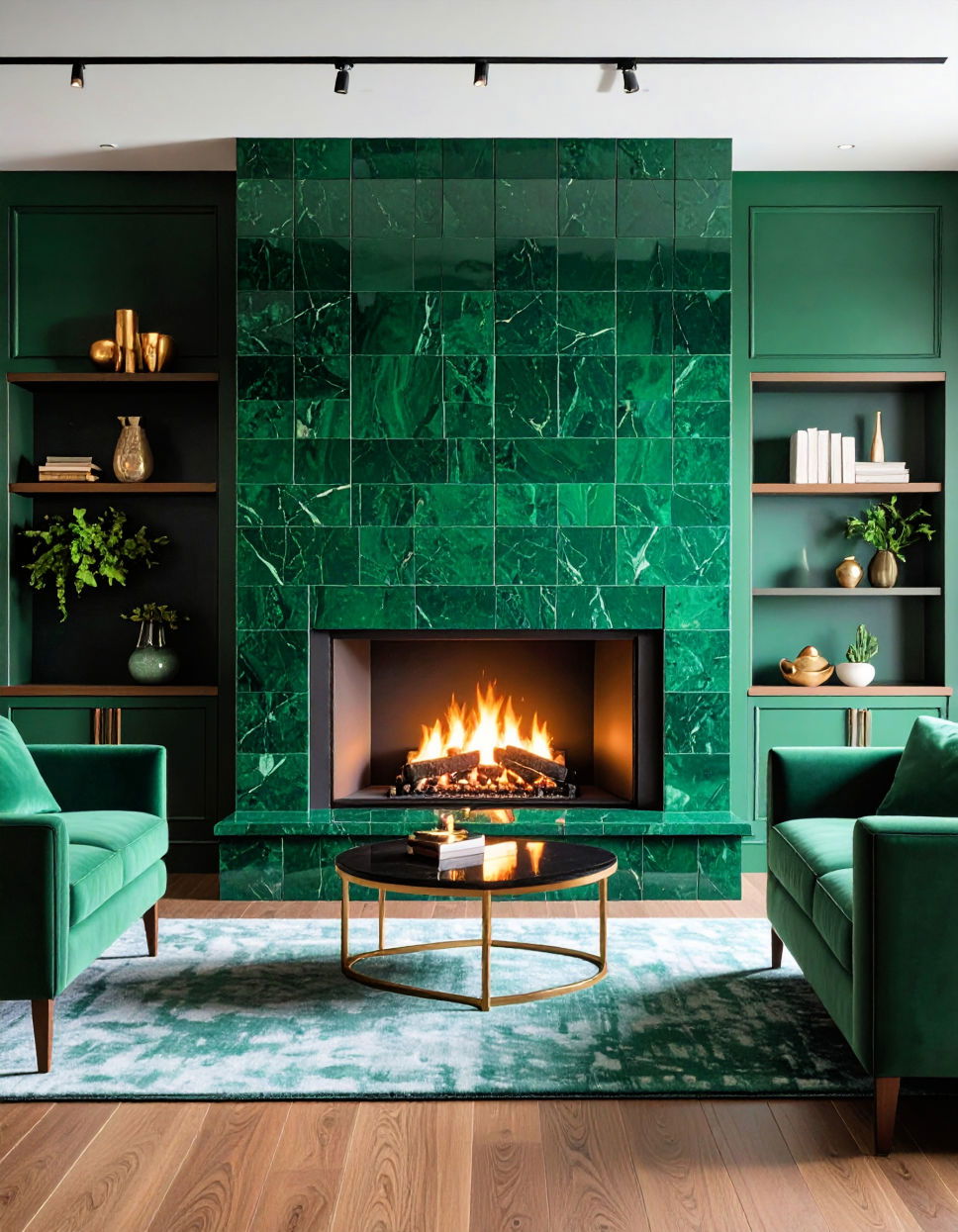 Emerald Green Tile Surround