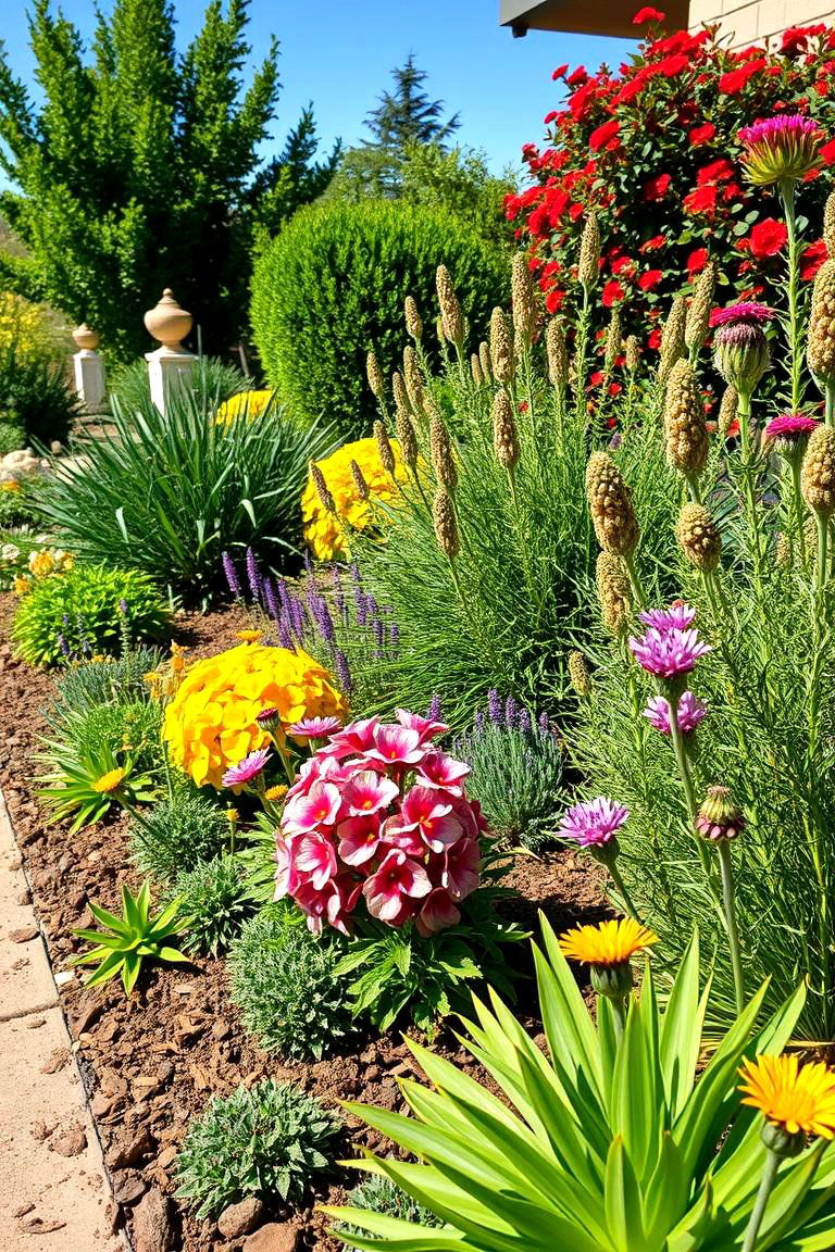 Employing Xeriscaping Principles - 25 Low Maintenance Garden Border Ideas