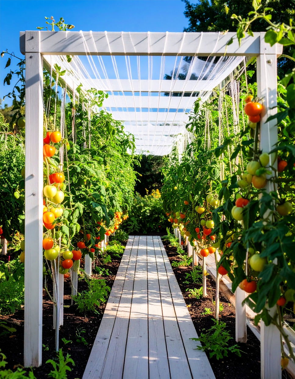 Employing a Trellis Netting System for Vertical Growth