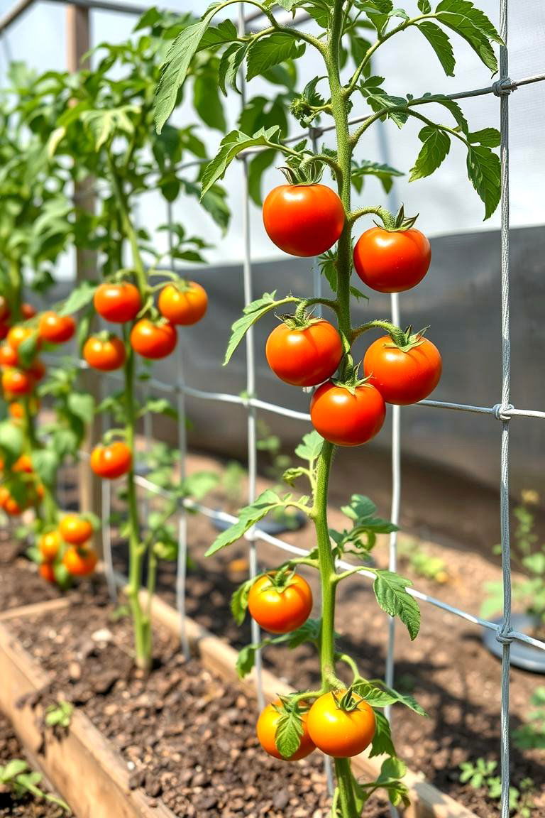 Employing the String Trellis Lower and Lean Method - 25 Tomato Trellis Ideas