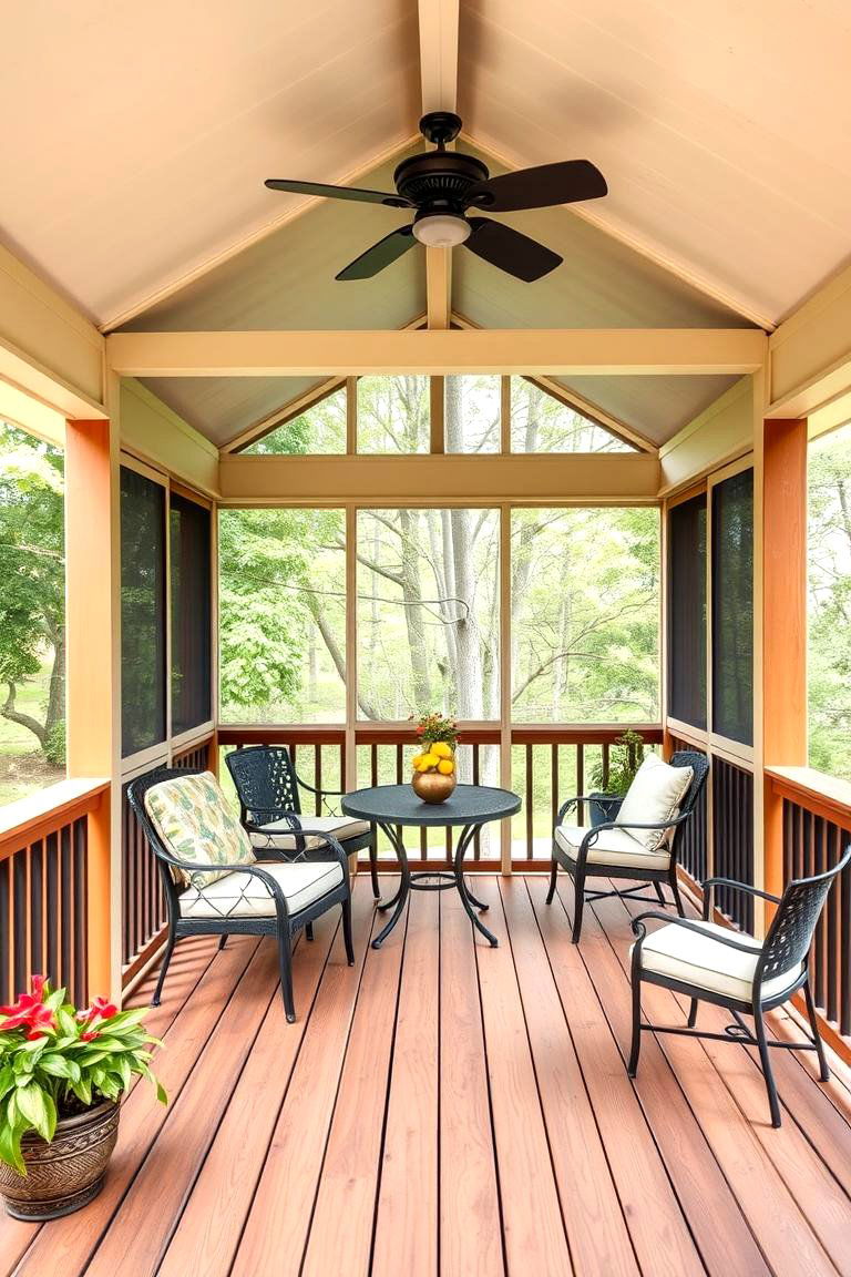 Enclosed Screen Porch for Bug Free Comfort - 25 Covered Deck Ideas