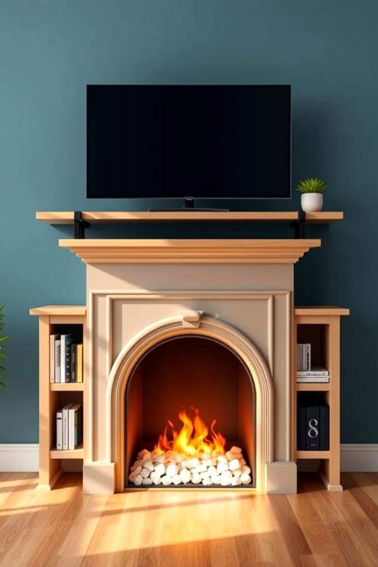 Enhancing the Fireplace with Adjustable Shelves - 25 Fireplace With Bookshelves