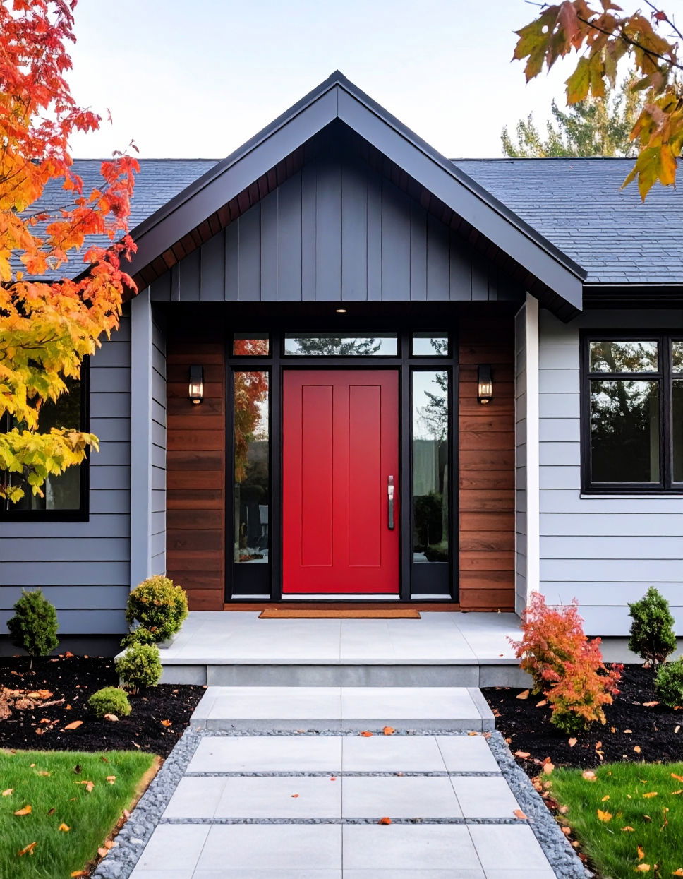Entryway Highlight Two Tone Siding Two tone Siding Designs