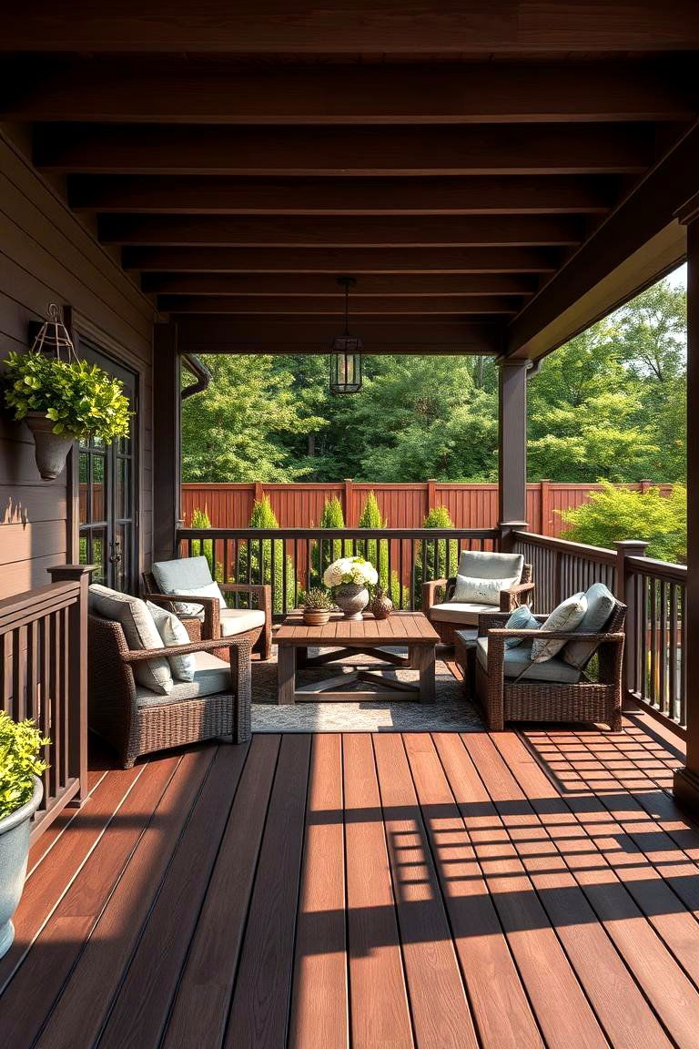 Espresso Brown for a Rich Elegant Touch - 25 Deck Color Ideas
