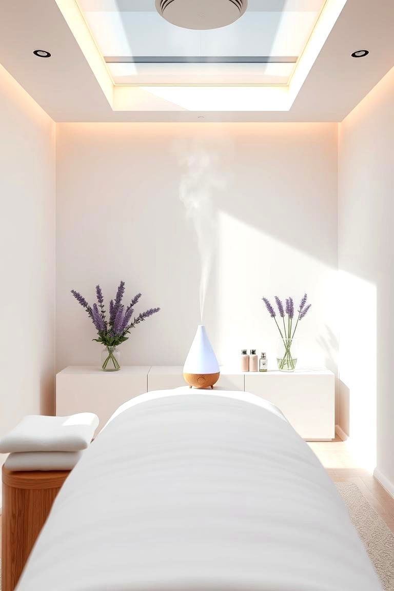 Essential Oils for a Calming Environment - 25 Facial Room Ideas