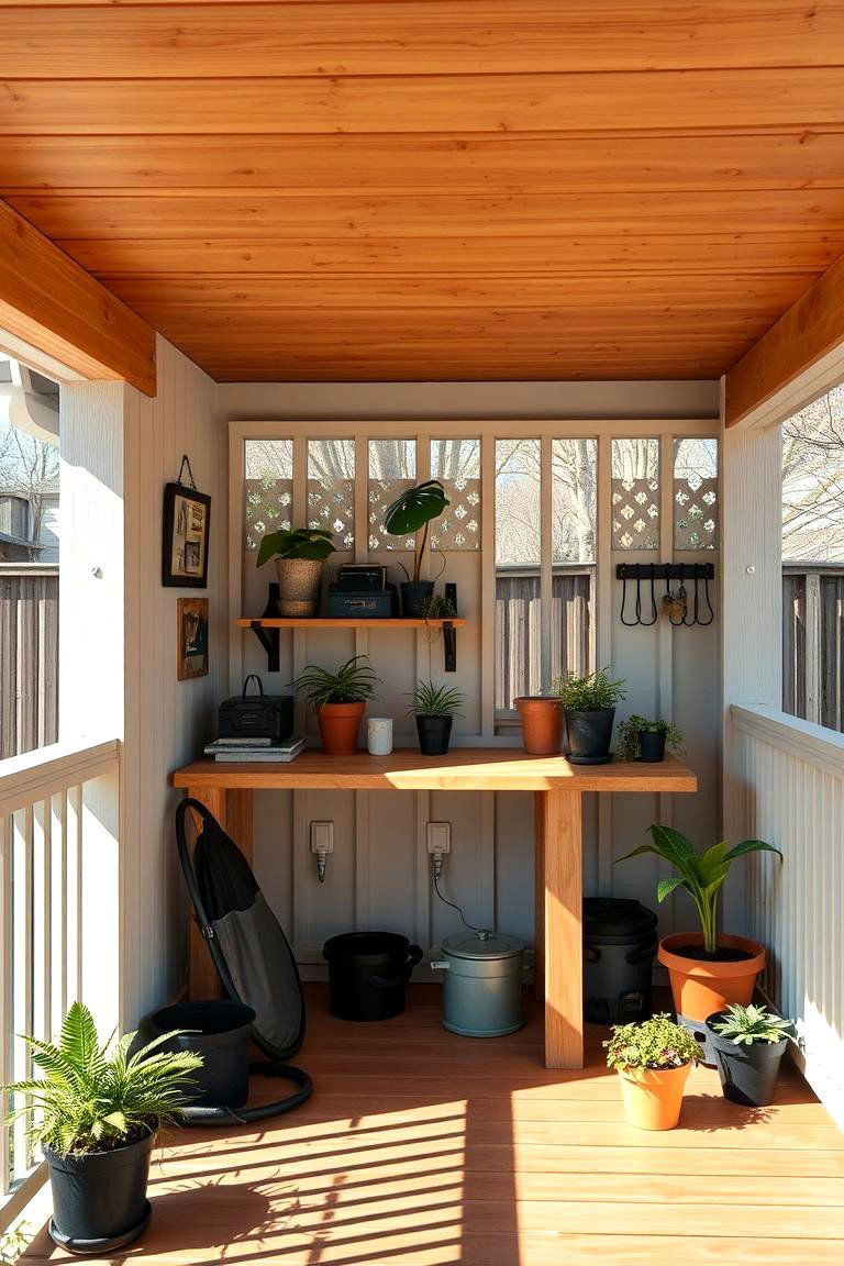 Establishing a Covered Workspace or Hobby Nook - 25 Under Deck Landscaping Ideas