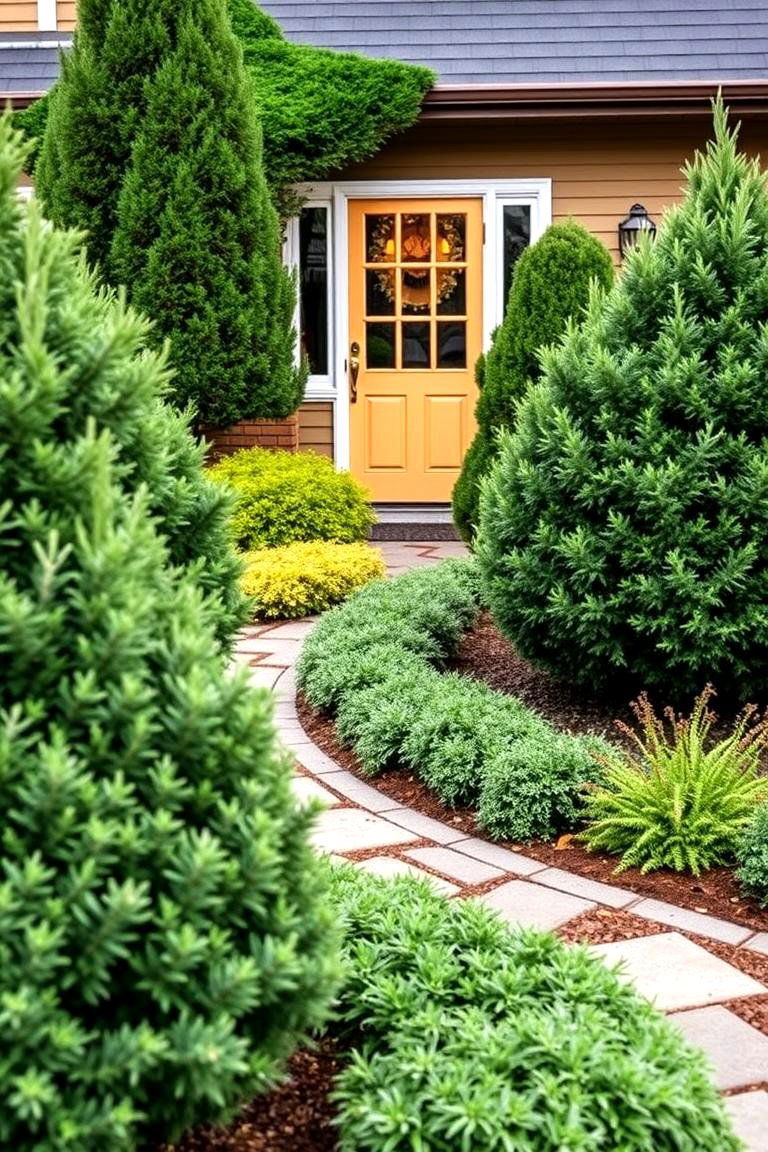 Evergreen Planting for Seasonal Transitions - 25 Front Yard Evergreen Landscaping Ideas