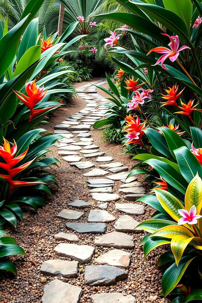 Exotic Garden Paths - 25 Tropical Backyard Ideas