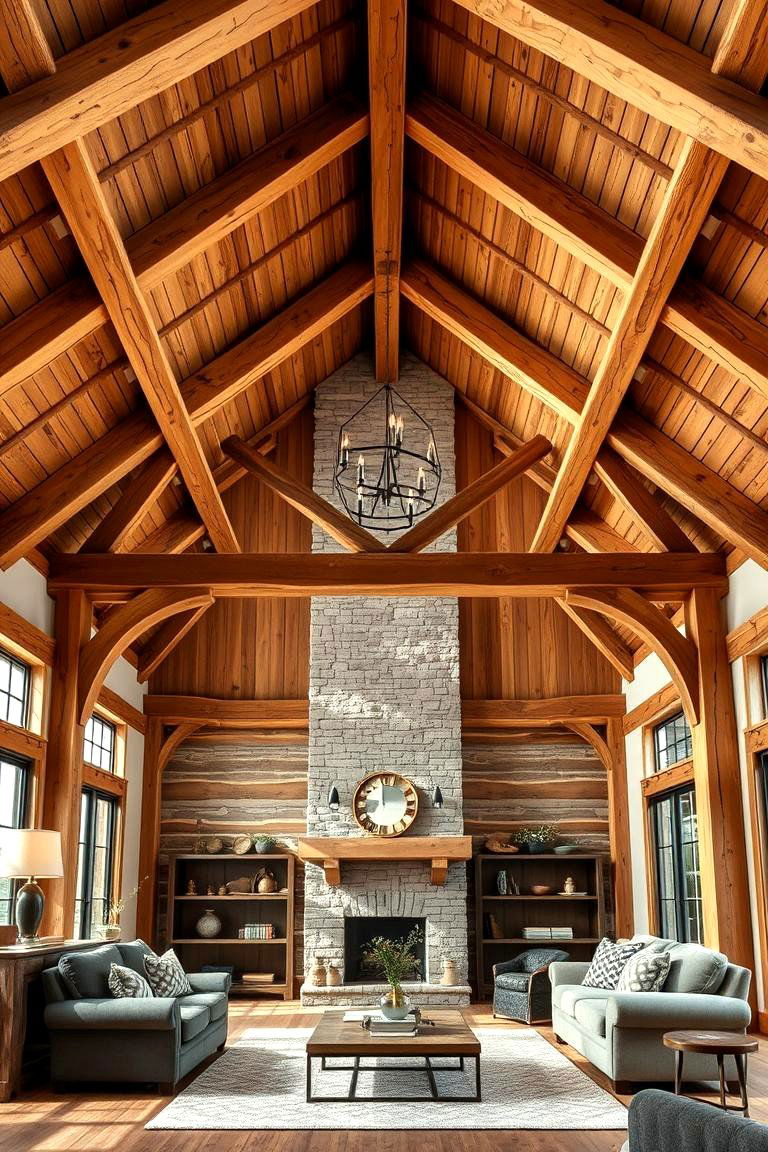 Exposed Beams for a Rustic Charm - 25 Vaulted Ceiling Ideas
