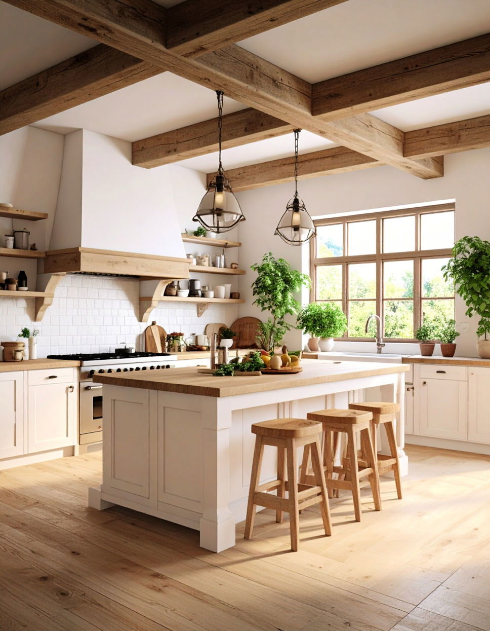 Exposed Beams for a Rustic Touch Tuscan Kitchen Design Ideas
