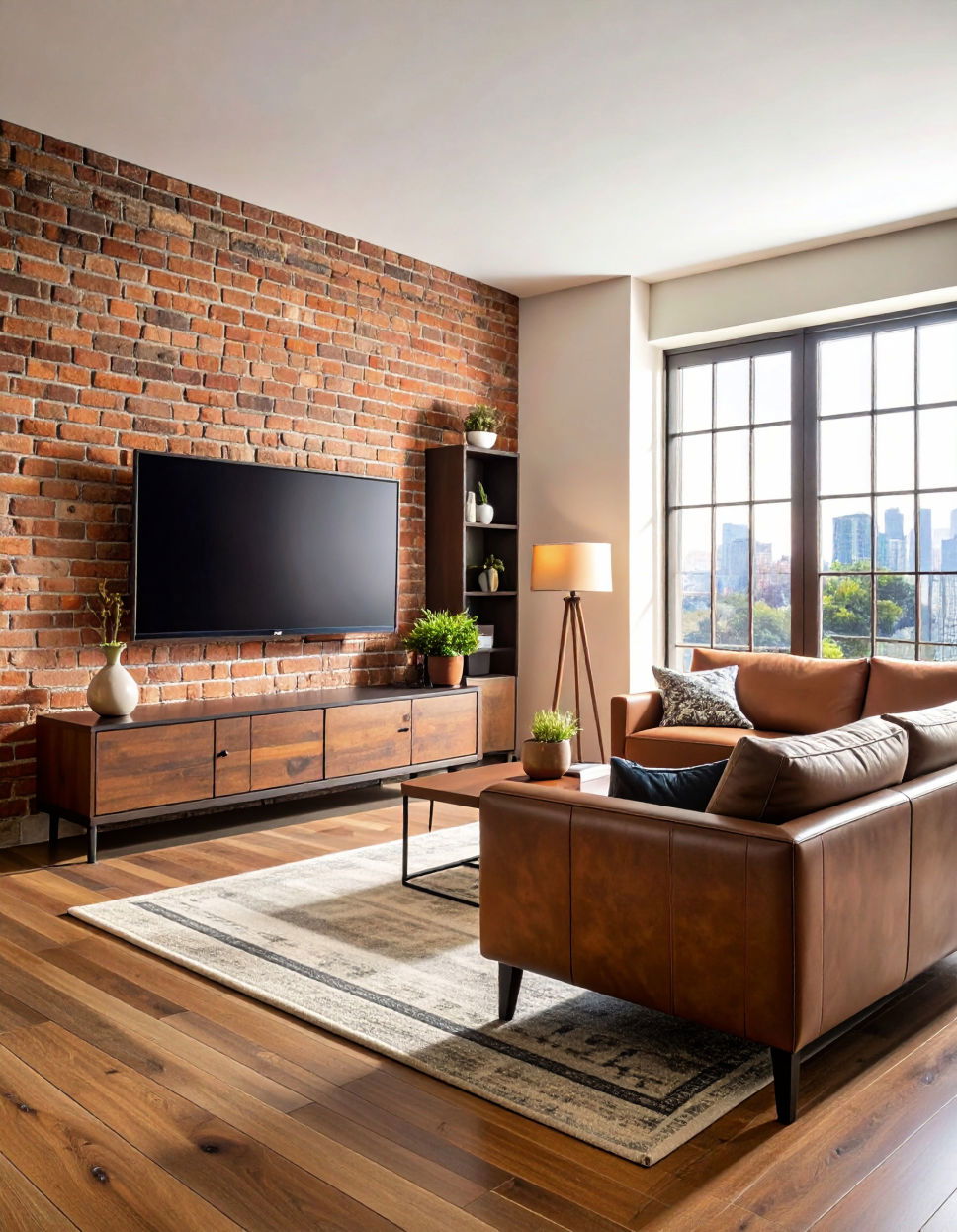 Exposed Brick for an Urban Loft Vibe Tv Accent Wall Ideas