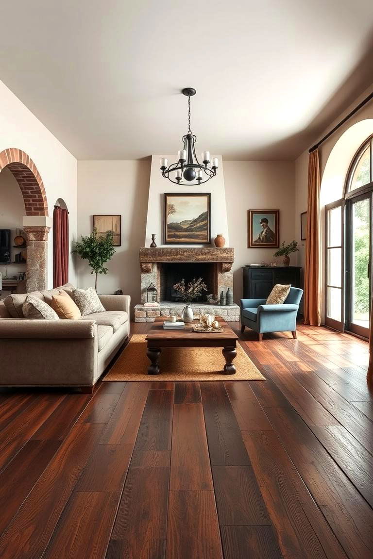 Exposed Wooden Floors - 25 Tuscan Living Room Ideas