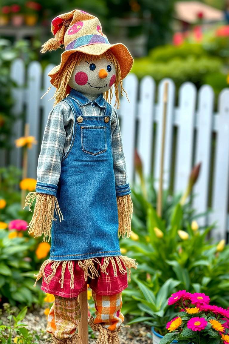 Fabric Scarecrow - 25 Garden Scarecrow Ideas