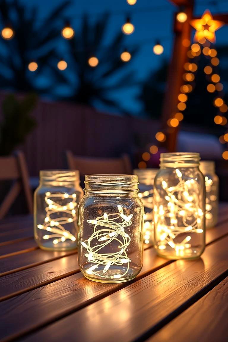 Fairy Light Mason Jar Luminaries - 25 Mason Jar Centerpiece Ideas