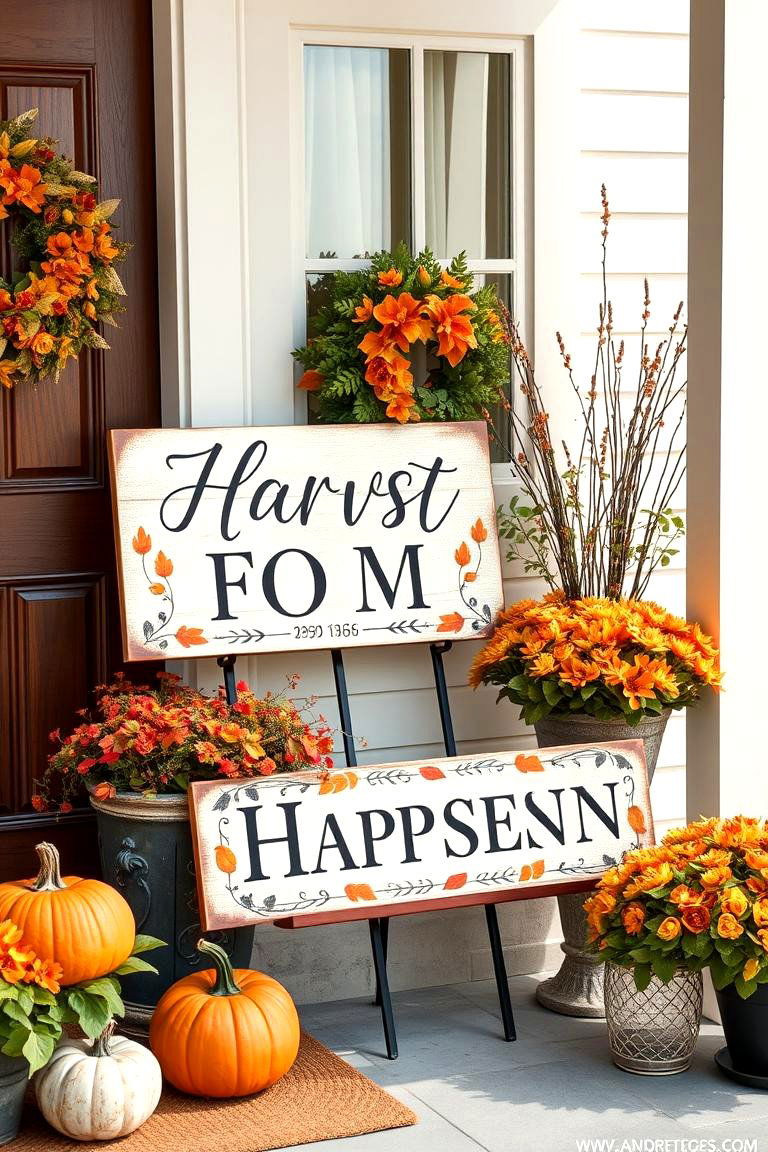 Fall Porch Signs - 25 Fall Porch Decor Ideas